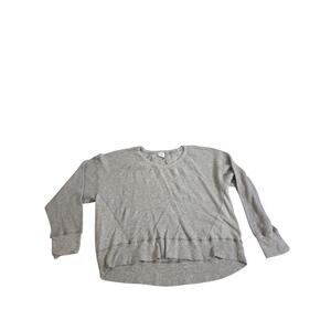 Aerie Waffle Knit Lightweight Oversized Top Gray XL
